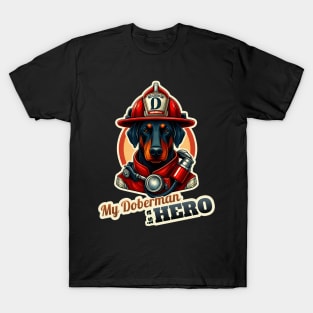 Fireman Doberman T-Shirt